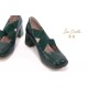 Iris Corolla Releve Cross Strap Mary Jane Shoes(Reservation/6 Colours/Full Payment Without Shipping)
